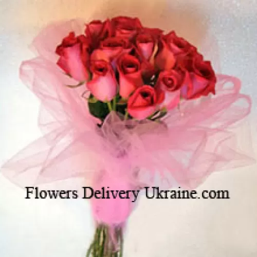 Hand Tied Bunch Of 11 Red Roses