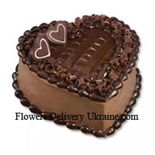 1 Kg (2.2 Lbs) Heart Shaped Chocolate Cake