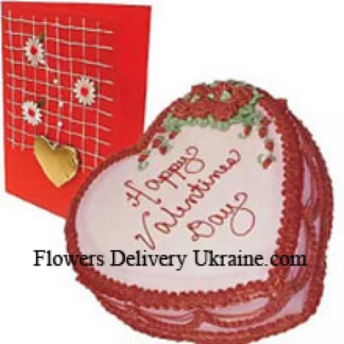 Gâteau en forme de coeur aux fraises de 1 kg (2,2 lb)